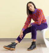 ASTA CORN LACE BOOT BLACK