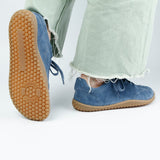 BAREO BAREFOOT SNEAKER SUEDE BLUE