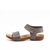 CLARA LEATHER SANDAL GREY