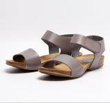 CLARA LEATHER SANDAL GREY
