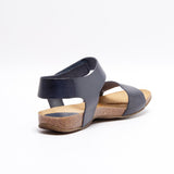 CLARA LEATHER SANDAL NAVY