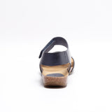 CLARA LEATHER SANDAL NAVY
