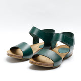 CLARA LEATHER SANDAL SEAGREEN
