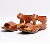 CLARA LEATHER SANDAL WHISKY