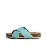 ELISA NUBUK SANDAL AQUA
