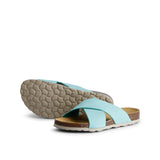 ELISA NUBUK SANDAL AQUA
