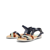 FIONA SANDAL NAVY-MINT-COGNAC
