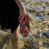 KIM LEATHER SANDAL ROST