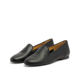 AMELIE SLIPPER RHUBARB LEATHER BLACK