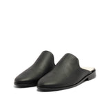 SOFIA LEATHER CLOG BLACK