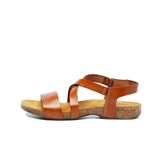 CAMILLA LEATHER SANDAL WHISKY