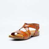 CAMILLA LEATHER SANDAL WHISKY