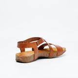 CAMILLA LEATHER SANDAL WHISKY