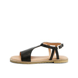 ELDORA LEATHER SANDAL BLACK