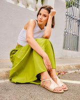 ELDORA LEATHER SANDAL GOLD