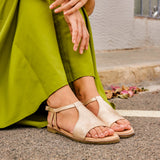 ELDORA LEATHER SANDAL GOLD