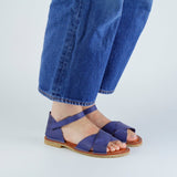 ENYA LEATHER SANDAL BLUE