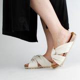 SENNA LEATHER SANDAL OFF WHITE