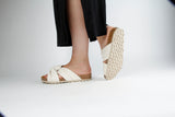 SENNA LEATHER SANDAL OFF WHITE
