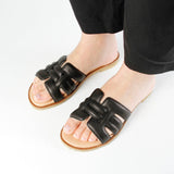 STINE LEATHER SANDAL BLACK