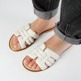 STINE LEATHER SANDAL OFF WHITE