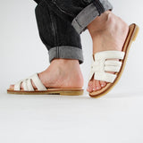 STINE LEATHER SANDAL OFF WHITE