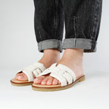 STINE LEATHER SANDAL OFF WHITE
