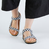 LEVI CHECK SANDAL BLACK