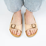 LINDA LEATHER SANDAL SAND