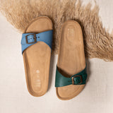 LINDA LEATHER SANDAL SEAGREEN