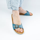 LINDA LEATHER SANDAL SKY