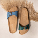 LINDA LEATHER SANDAL SKY