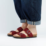 LUCA NUBUK SANDAL BORDO