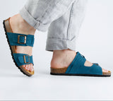 LUCA NUBUK SANDAL PETROL