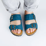 LUCA NUBUK SANDAL PETROL