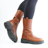 MAXI NAPPA BOOT HAZELNUT