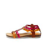 MEGAN LEATHER SANDAL FUCHSIA MULTI
