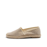 EVITA ESPADRILLE METALLIC PLAIN TAUPE