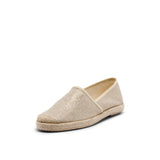 EVITA ESPADRILLE METALLIC PLAIN TAUPE