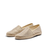 EVITA ESPADRILLE METALLIC PLAIN TAUPE