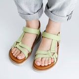 MIRA LEATHER SANDAL KIWI