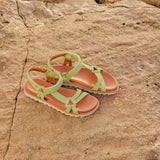 MIRA LEATHER SANDAL KIWI