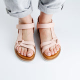 MIRA LEATHER SANDAL ROSE