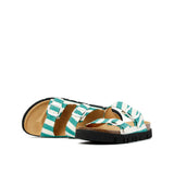 NOELIA STRIPES SANDAL GREEN