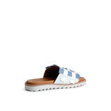 NYXA LEATHER SANDAL BLUE WHITE