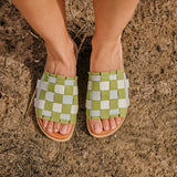 NYXA LEATHER SANDAL KIWI WHITE