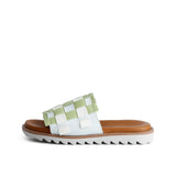 NYXA LEATHER SANDAL KIWI WHITE