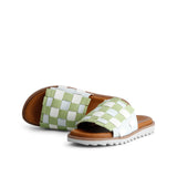 NYXA LEATHER SANDAL KIWI WHITE