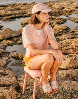 NYXA LEATHER SANDAL ROSE WHITE