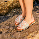 NYXA LEATHER SANDAL ROSE WHITE